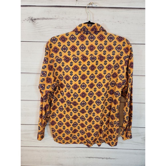 Passports Women Multicolor Geometric Cotton Long Sleeve Button Down Shirt Size S - Picture 2 of 5